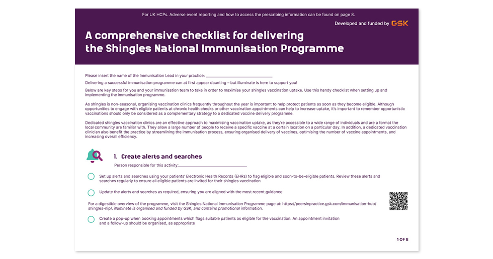 Shingles NIP Implementation Checklist