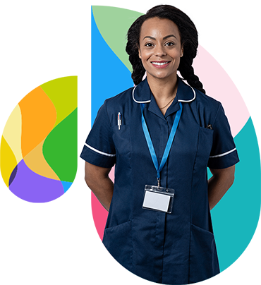 Portrait of female primary care nurse, smiling